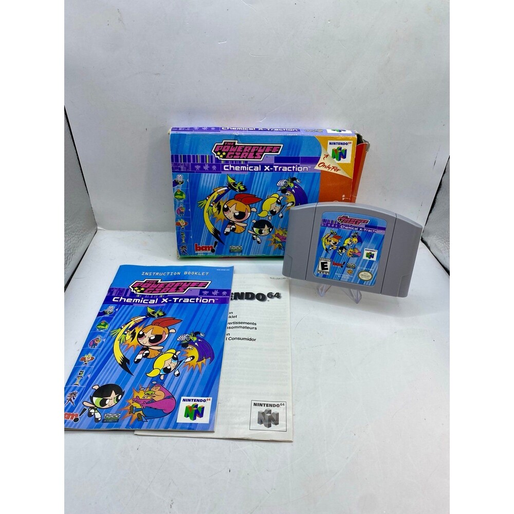 Powerpuff Girls: Chemical X-traction (Nintendo 64 N64) COMPLETE w/ Box manual